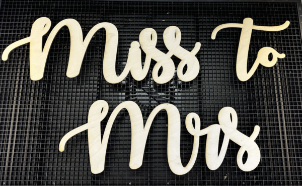 Ms To Mrs Wood Sign