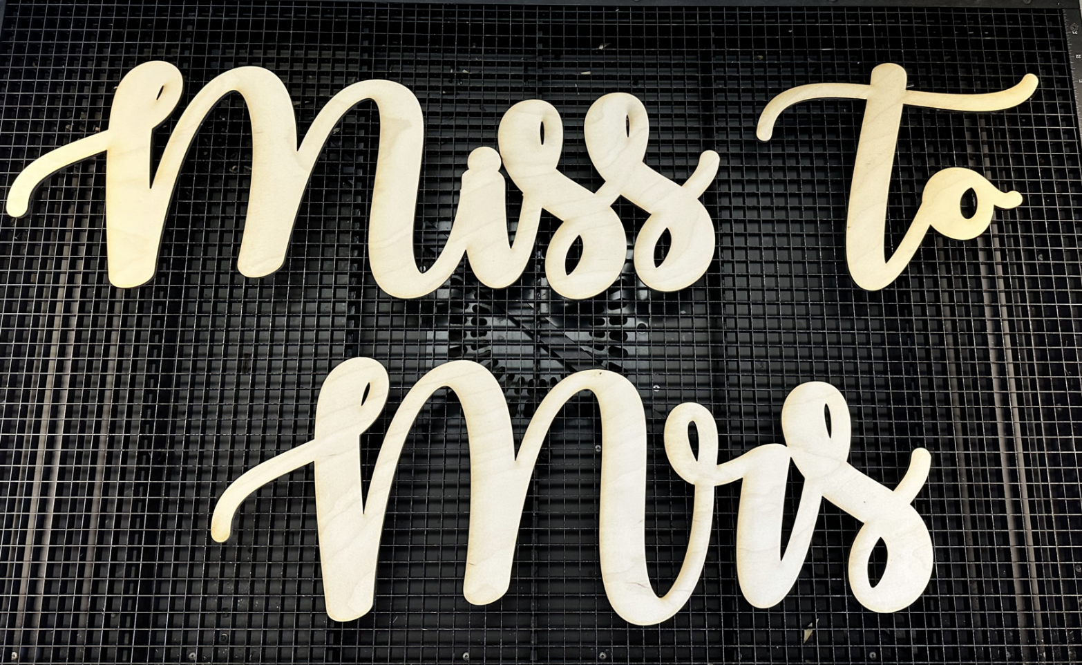 Ms To Mrs Wood Sign