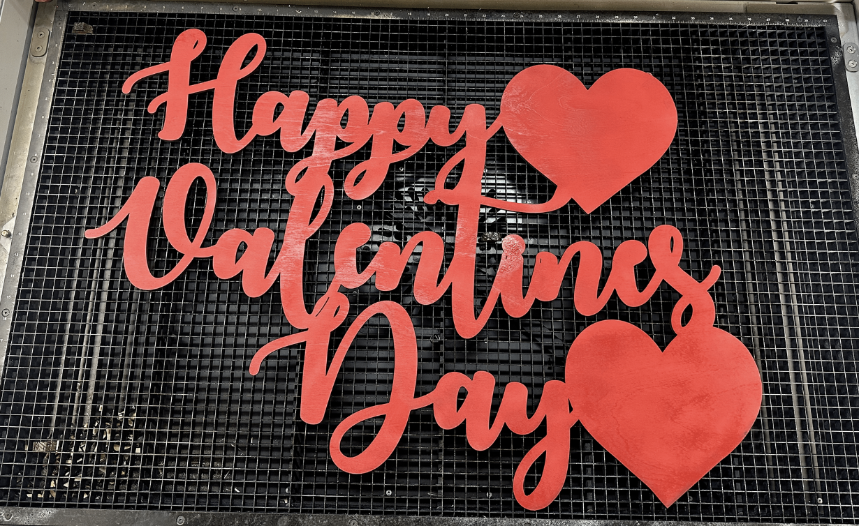 Happy Valentines Day Wood Sign