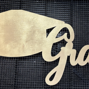 Grad Hat Wood Sign
