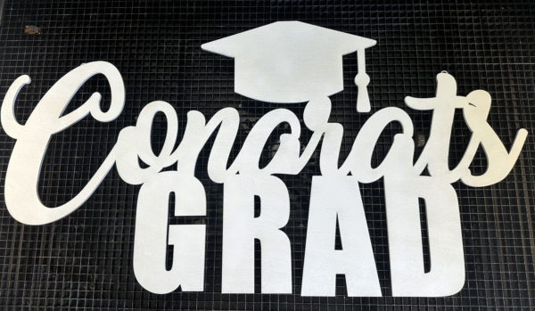 Congrats Grad Wood Sign